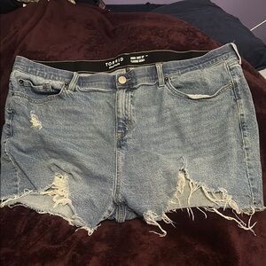 Torrid Women's Blue Distressed Denim Shorts